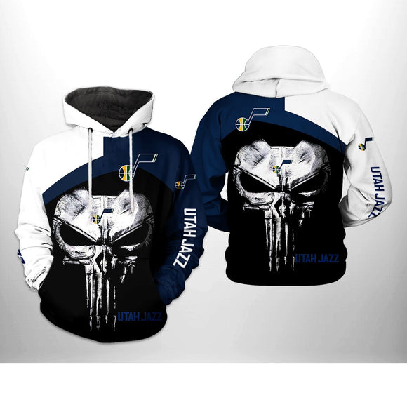 [SALE] 18% OFF Best Utah Jazz Skull Hoodie For Men Women