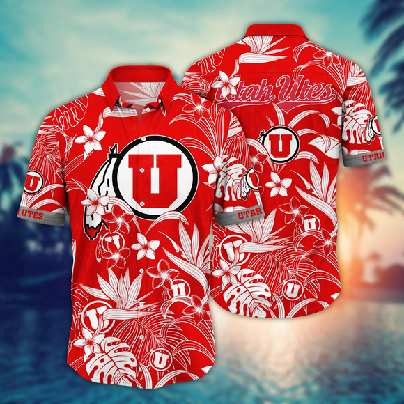 20% OFF Utah Utes Hawaiian Shirt Tropical Flower