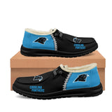 20% OFF Best Velvet Carolina Panthers Moccasin Slippers For Men Women