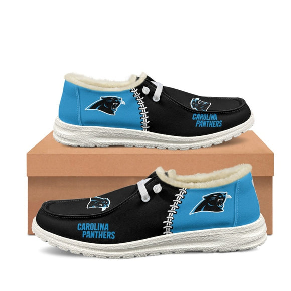 20% OFF Best Velvet Carolina Panthers Moccasin Slippers For Men Women