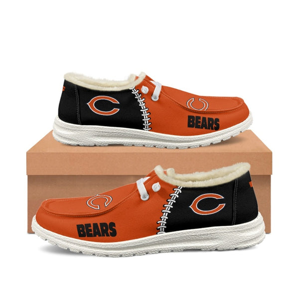 20% OFF Best Velvet Chicago Bears Moccasin Slippers For Men Women