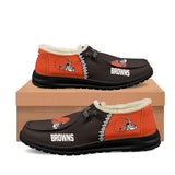 20% OFF Best Velvet Cleveland Browns Moccasin Slippers For Men Women