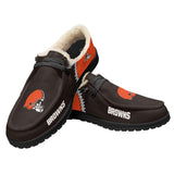 20% OFF Best Velvet Cleveland Browns Moccasin Slippers For Men Women