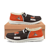 20% OFF Best Velvet Cleveland Browns Moccasin Slippers For Men Women