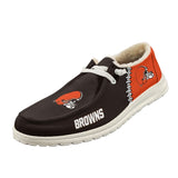 Velvet Cleveland Browns Moccasin Slippers For Men Women