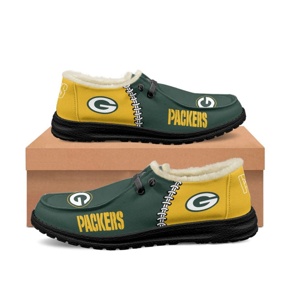 20% OFF Best Velvet Green Bay Packers Moccasin Slippers For Men Women