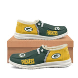 20% OFF Best Velvet Green Bay Packers Moccasin Slippers For Men Women