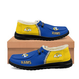 20% OFF Best Velvet Los Angeles Rams Moccasin Slippers For Men Women