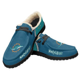 20% OFF Best Velvet Miami Dolphins Moccasin Slippers For Men Women