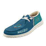 20% OFF Best Velvet Miami Dolphins Moccasin Slippers For Men Women