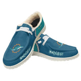 20% OFF Best Velvet Miami Dolphins Moccasin Slippers For Men Women