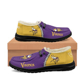 20% OFF Best Velvet Minnesota Vikings Moccasin Slippers For Men Women