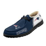 20% OFF Best Velvet New England Patriots Moccasin Slippers For Men Women