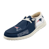 20% OFF Best Velvet New England Patriots Moccasin Slippers For Men Women