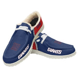 20% OFF Best Velvet New York Giants Moccasin Slippers For Men Women