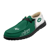 20% OFF Best Velvet New York Jets Moccasin Slippers For Men Women