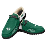 20% OFF Best Velvet New York Jets Moccasin Slippers For Men Women