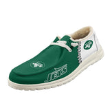 Velvet New York Jets Moccasin Slippers For Men Women