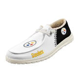 20% OFF Best White Black Velvet Pittsburgh Steelers Moccasin Slippers For Men Women