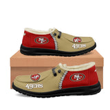 20% OFF Best Velvet San Francisco 49ers Moccasin Slippers For Men Women