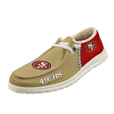 Velvet San Francisco 49ers Moccasin Slippers For Men Women