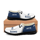 20% OFF Best Velvet Seattle Seahawks Moccasin Slippers For Men Women