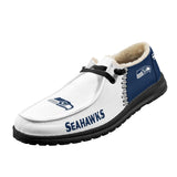 Velvet Seattle Seahawks Moccasin Slippers For Men Women