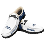 Velvet Seattle Seahawks Moccasin Slippers For Men Women