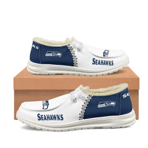 20% OFF Best Velvet Seattle Seahawks Moccasin Slippers For Men Women