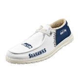 Velvet Seattle Seahawks Moccasin Slippers For Men Women