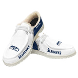 Velvet Seattle Seahawks Moccasin Slippers For Men Women