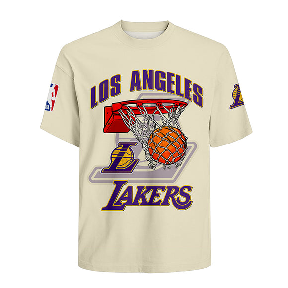 20% SALE OFF Vintage Los Angeles Lakers T shirts Short Sleeves For Men