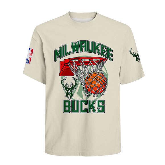 20% SALE OFF Vintage Milwaukee Bucks T shirts Short Sleeves For Men