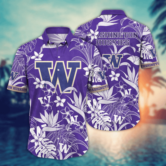 20% OFF Washington Huskies Hawaiian Shirt Tropical Flower