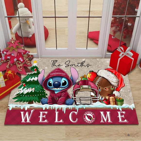 Lowest Price Welcome Arizona Cardinals Door Mat Christmas - Personalized