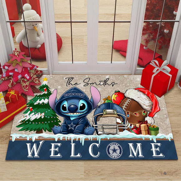 Welcome Dallas Cowboys Door Mats Christmas - Personalized