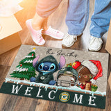 Lowest Price Welcome Green Bay Packers Door Mat Christmas - Personalized