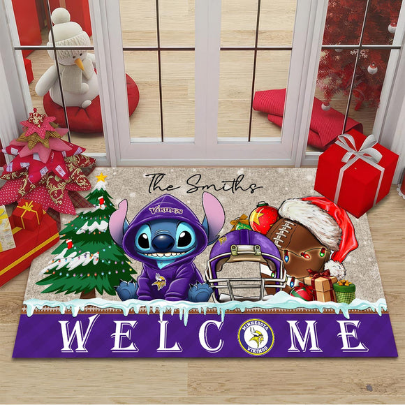 The Best Minnesota Vikings Door Mat Christmas – Personalized