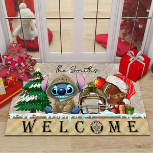 The Best New Orleans Saints Door Mat Christmas – Personalized