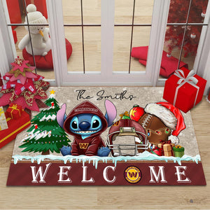 Lowest Price Welcome Washington Commanders Door Mat Christmas - Personalized