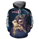 New England Patriots Halloween Hoodie Death Card