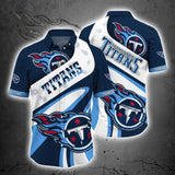 Tennessee Titans Button Up Shirt Short Sleeve Big Logo
