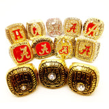 Set 12pcs 1973 - 2016 Alabama Crimson Tide Rings National Championship