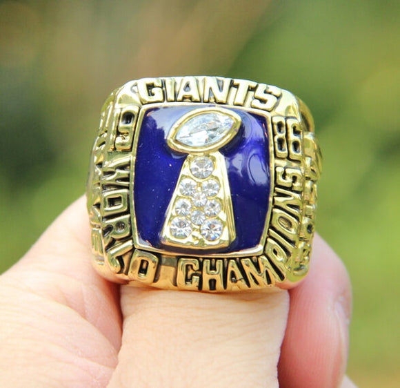 NFL Super Bowl XXI 1986 New York Giants Rings Color Gold