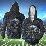 3D Skull Dallas Cowboys Hoodies Cheap