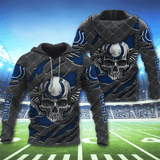 3D Skull Indianapolis Colts Hoodies Cheap