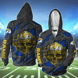 3D Skull Los Angeles Rams Hoodies Cheap