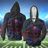 3D Skull New York Giants Hoodies Cheap