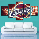 5 Panel Cleveland Cavaliers Wall Art Cheap For Living Room Wall Decor