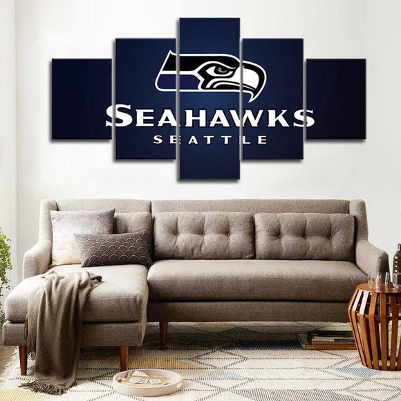 5 Panel Seattle Seahawks Wall Art Cheap For Living Room Wall Decor Football 2